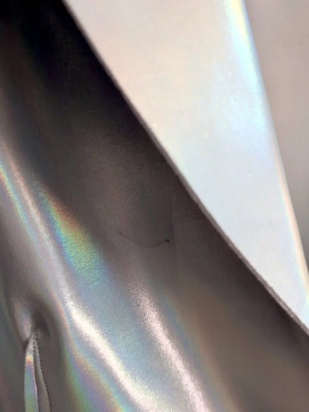Norma Kamali silver holographic blazer XL/42